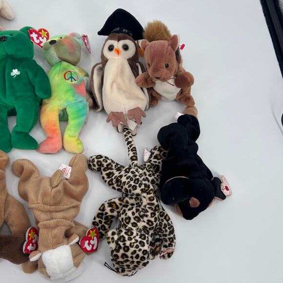 TY Beanie Babies Lot of 19 Vintage 1990s–2000s Plush Millennium Bear Owl PVC - Picture 6 of 12